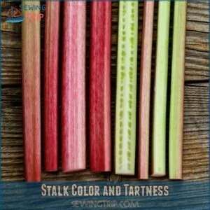 stalk color and tartness