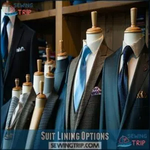 Suit Lining Options