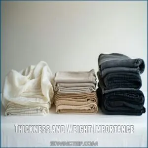 thickness and weight importance