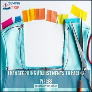 Transferring Adjustments to Facing Pieces