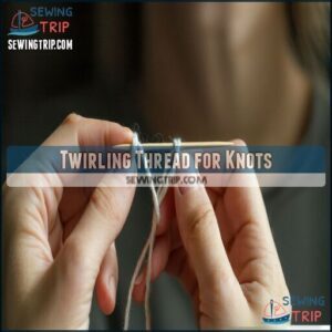Twirling Thread for Knots