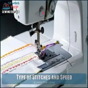 Type of Stitches and Speed