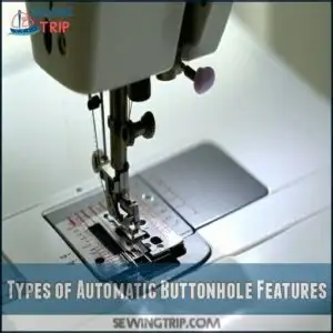 Types of Automatic Buttonhole Features