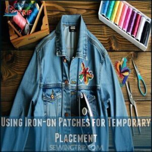 Using Iron-on Patches for Temporary Placement