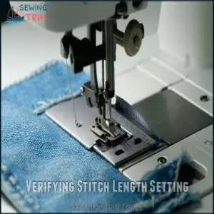 Verifying Stitch Length Setting