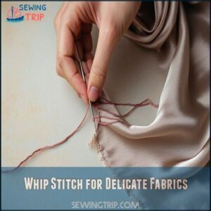 Whip Stitch for Delicate Fabrics