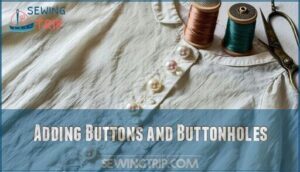 adding buttons and buttonholes