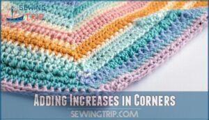 adding increases in corners