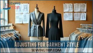 adjusting for garment style