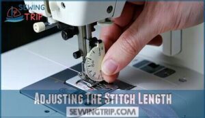 adjusting the stitch length