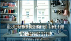 allocating dedicated time for workspace setup
