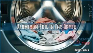 aluminum foil in the dryer
