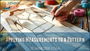 applying measurements to a pattern