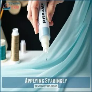 applying sparingly
