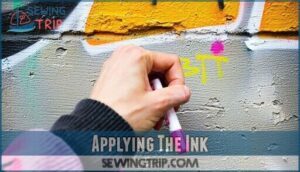 applying the ink