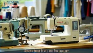 assess noise level and portability