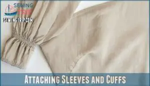 attaching sleeves and cuffs