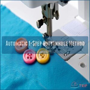 automatic 1-step buttonhole method automatic 1-step buttonhole method