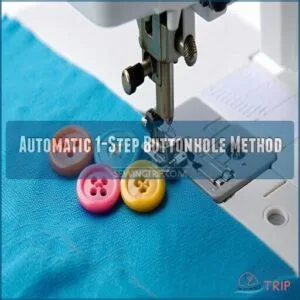automatic 1-step buttonhole method