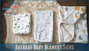 average baby blanket sizes