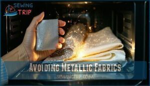 avoiding metallic fabrics