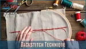backstitch technique