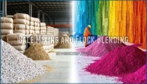 bale mixing and flock blending