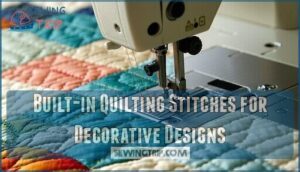 built-in quilting stitches for decorative designs