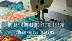 built-in quilting stitches for decorative designs