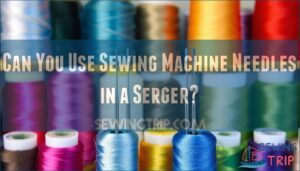 can you use sewing machine needles in a serger