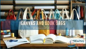 canvas and book bags