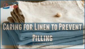 caring for linen to prevent pilling