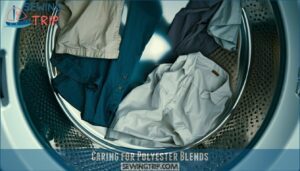 caring for polyester blends