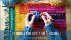 changing colors and finishing