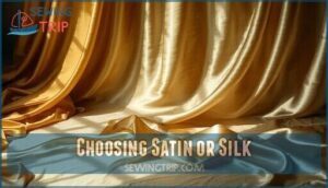 choosing satin or silk