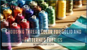 choosing thread color for solid and patterned fabrics