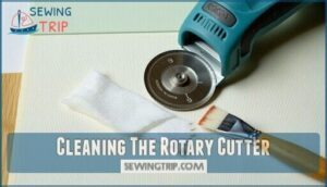 cleaning the rotary cutter