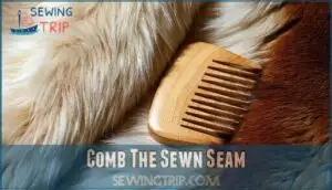comb the sewn seam comb the sewn seam