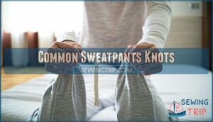 common sweatpants knots