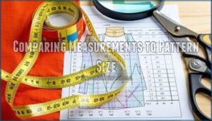 comparing measurements to pattern size comparing measurements to pattern size