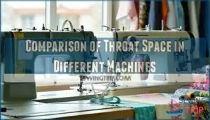 comparison of throat space in different machines