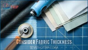 consider fabric thickness