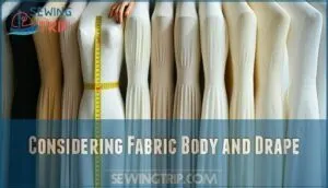 considering fabric body and drape