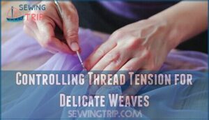 controlling thread tension for delicate weaves