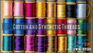 cotton and synthetic threads