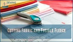cutting fabric and fusible fleece