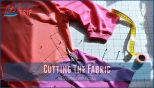 cutting the fabric