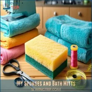 diy sponges and bath mitts