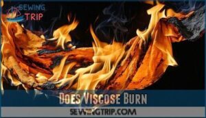 does viscose burn