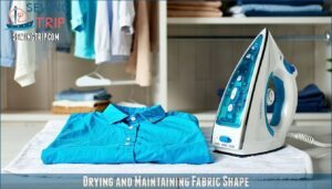 drying and maintaining fabric shape